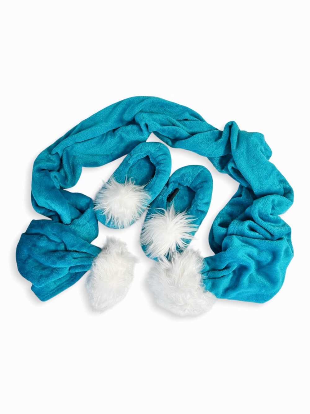 HSN Soft & Cozy Reader’s Wrap and Slippers Set Turquoise NWT